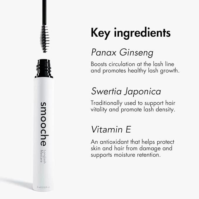 ong Lash Mascara – Smudge-Proof, Lash-Boosting Mascara with Growth Serum – Instant Length & Volume – Clean, Vegan, and Natural Ingredients